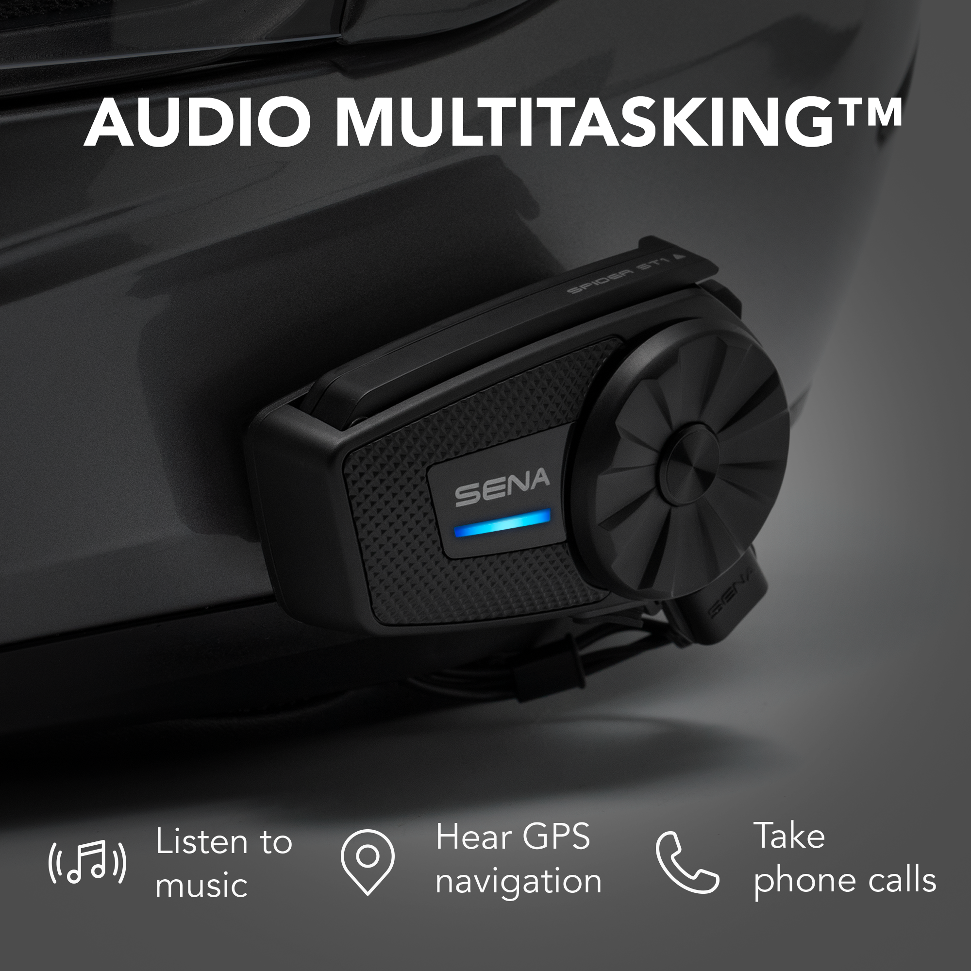 Sena Spider ST1 – Reines Mesh 3.0 Intercom mit Jog-Dial für Gruppen