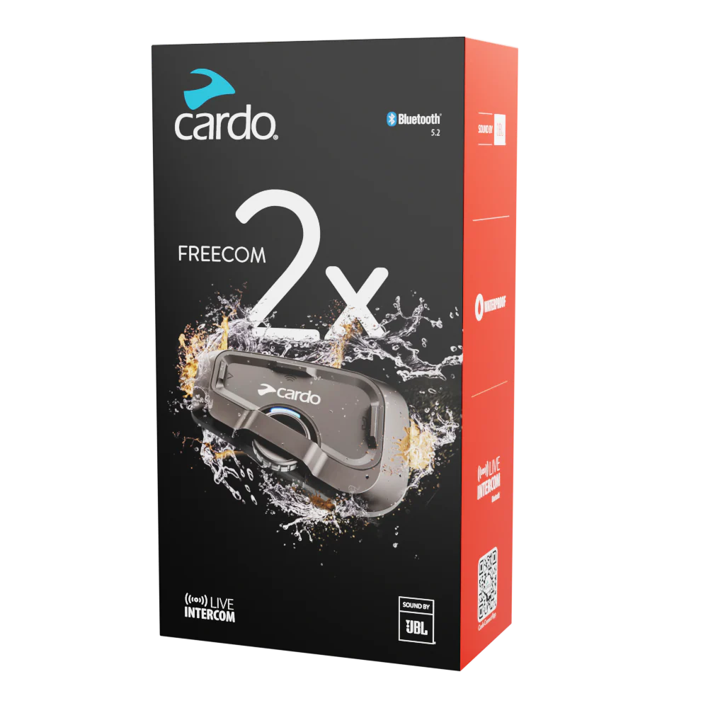 Cardo Freecom 2X – Motorrad Bluetooth Intercom mit JBL Sound