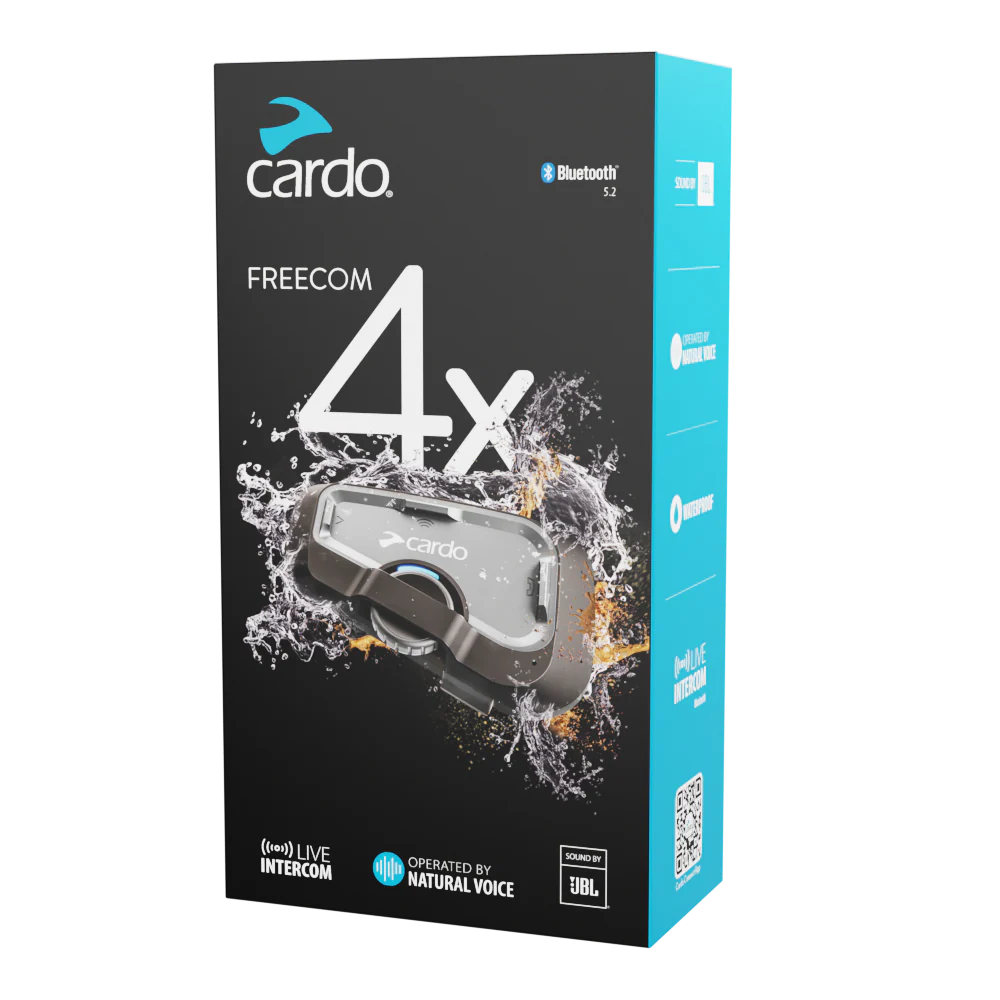 Cardo Freecom 4X – Motorrad Bluetooth Intercom für Gruppen bis 4 Fahrer