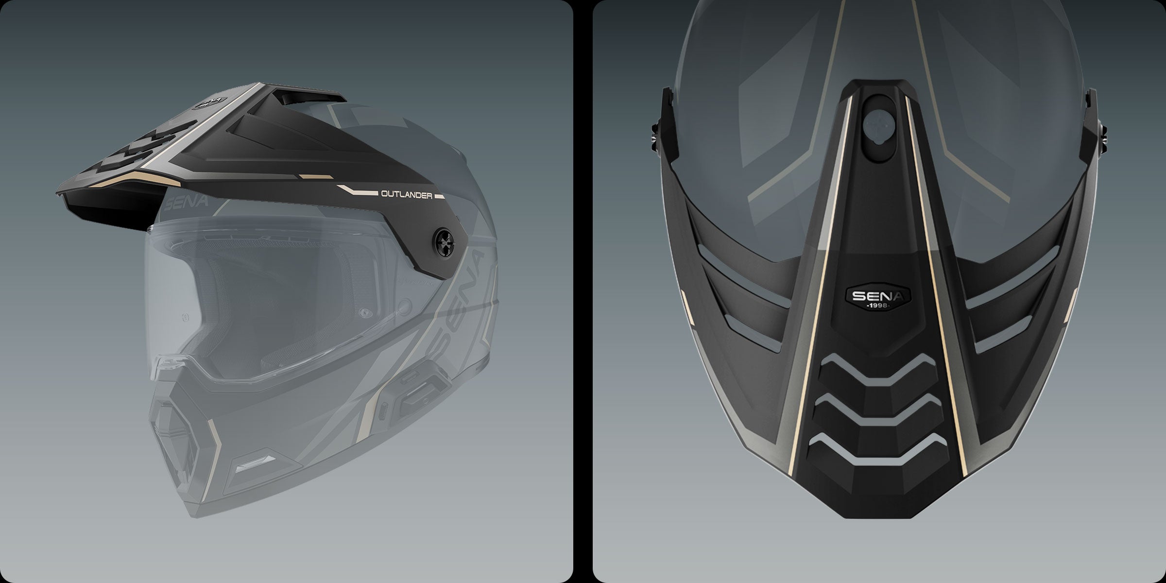 Sena Outlander – Adventure Smart-Helm mit Mesh 3.0, Wave Intercom & LED-Bremslicht
